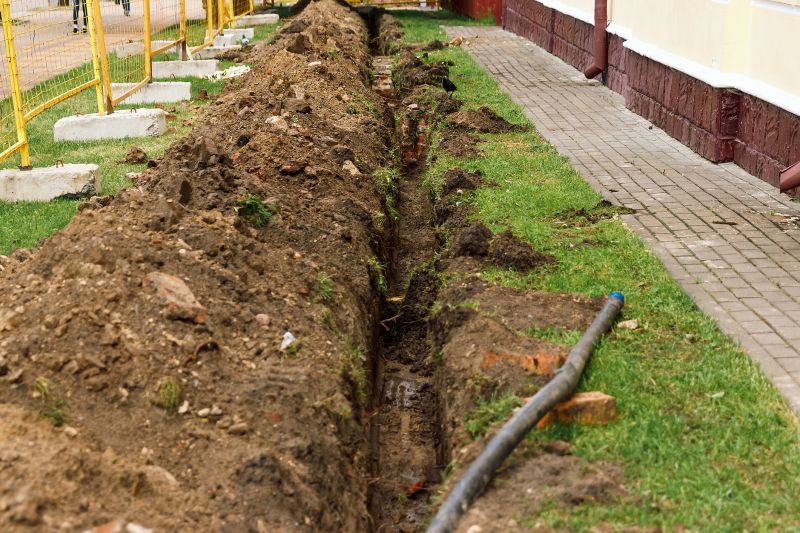 Drainage trench installation